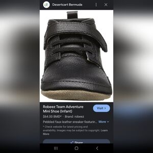 Robeez Black Infant Shoes  (Size 3-6 months)